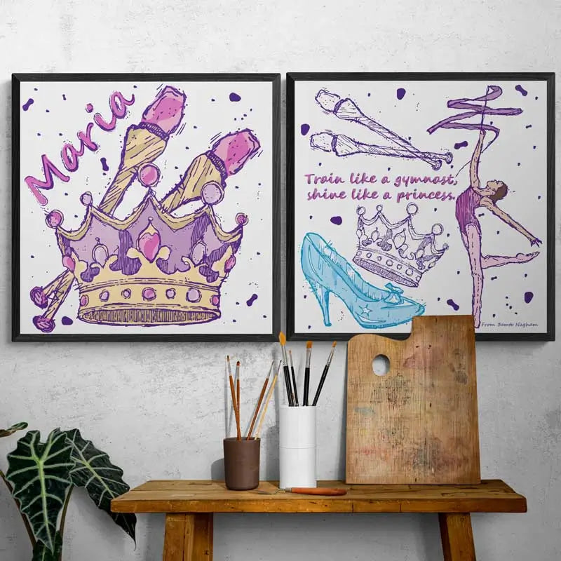 Personalized Poster - Gymnast and Princess Print